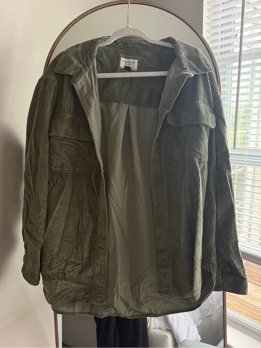 American Eagle Olive Green Corduroy Jacket